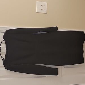 Elie Tahari Knee Length 3/4 Sleeve Black Dress